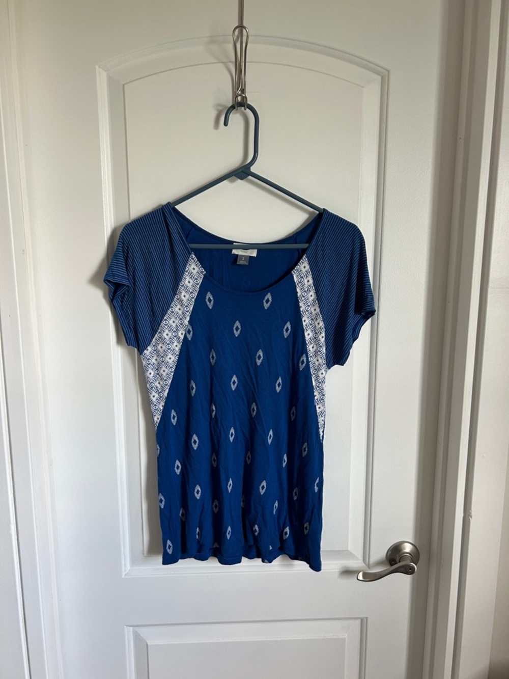 Old Navy Blue Short-Sleeve Printed Women's Tee